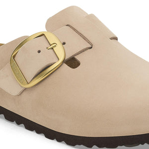 BIRKENSTOCK BOSTON BIG BUCKLE NUBUCK SANDCASTLE