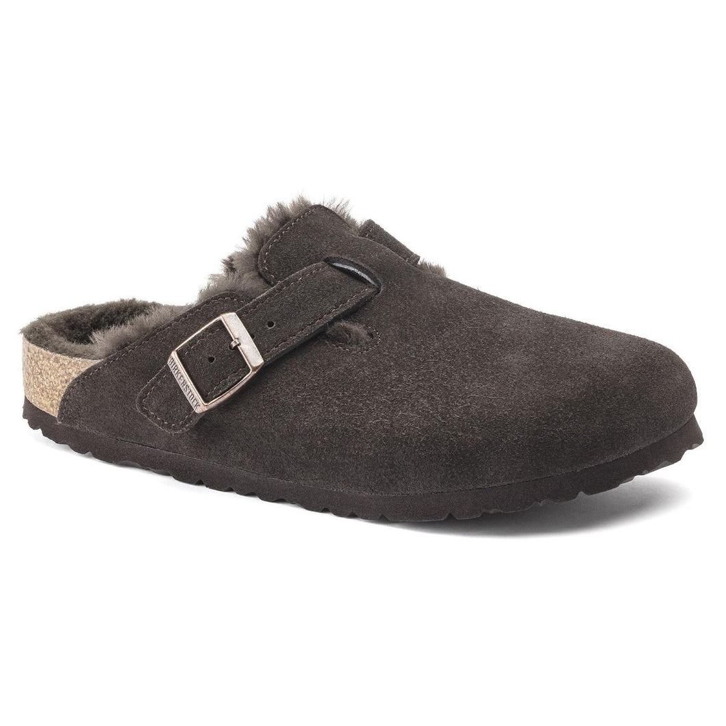 BIRKENSTOCKS BOSTON SUEDE SHEARLING (regular) MOCHA