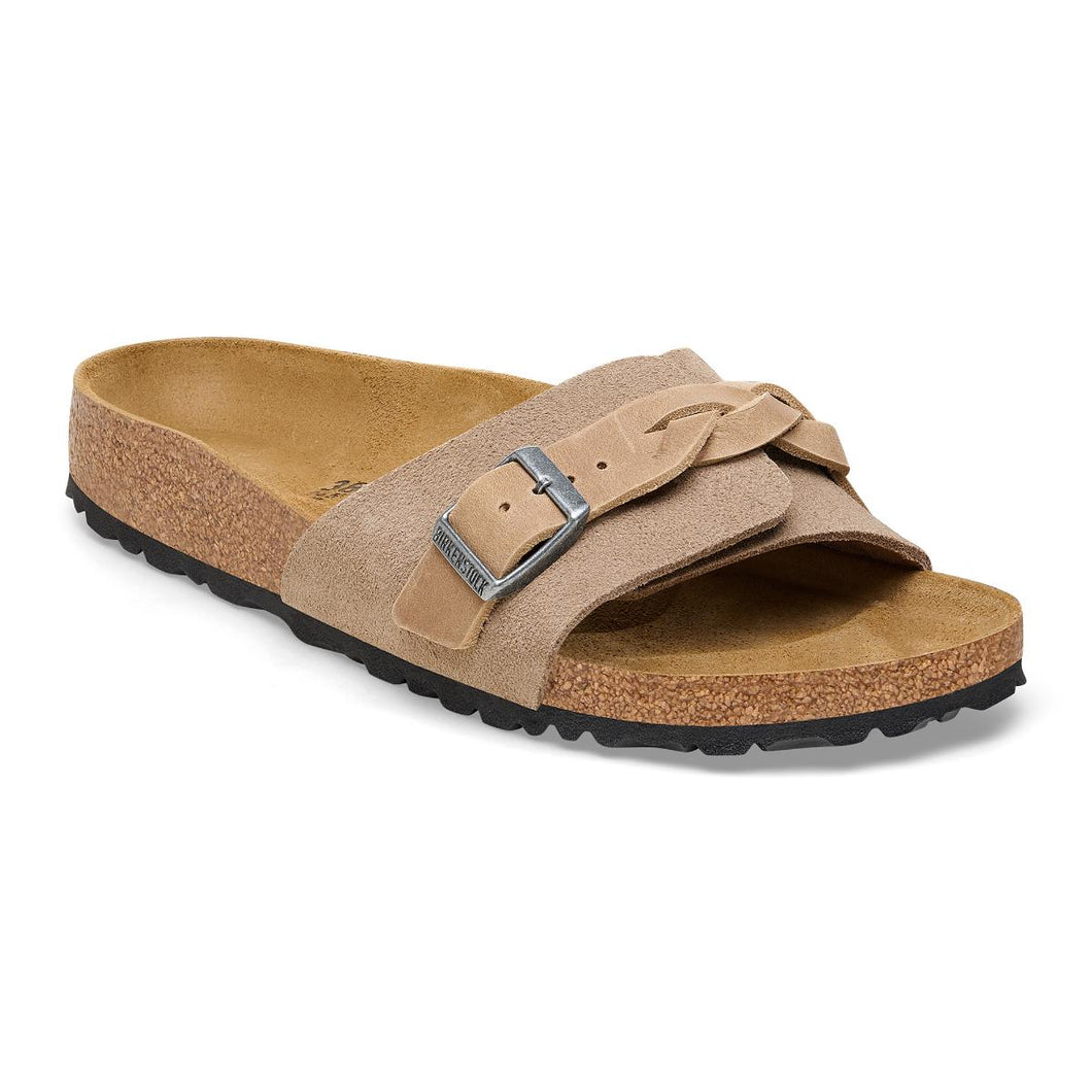 BIRKENSTOCK OITA BRAIDED SUEDE TAUPE