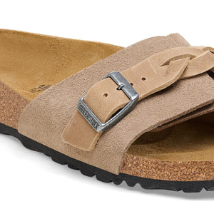 BIRKENSTOCK OITA BRAIDED SUEDE TAUPE