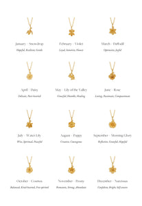 BY CHARLOTTE BIRTH FLOWER NECKLACE- DAFFODIL