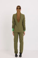 Load image into Gallery viewer, TUESDAY LABEL BOYFRIEND BLAZER OLIVE SUITING
