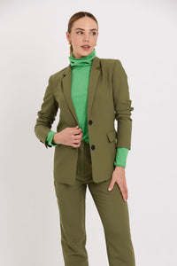 TUESDAY LABEL BOYFRIEND BLAZER OLIVE SUITING