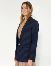 Load image into Gallery viewer, DEAR SUTTON BRYN BLAZER NAVY PINSTRIPES
