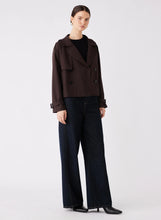 Load image into Gallery viewer, ESMAEE AVENUE CROPPED TRENCH CHOCOLATE
