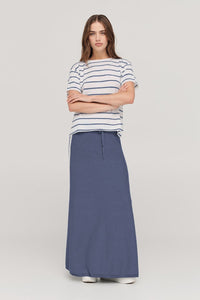 TAYLOR STRIPE SOLACE TEE MIDNIGHT/IVORY