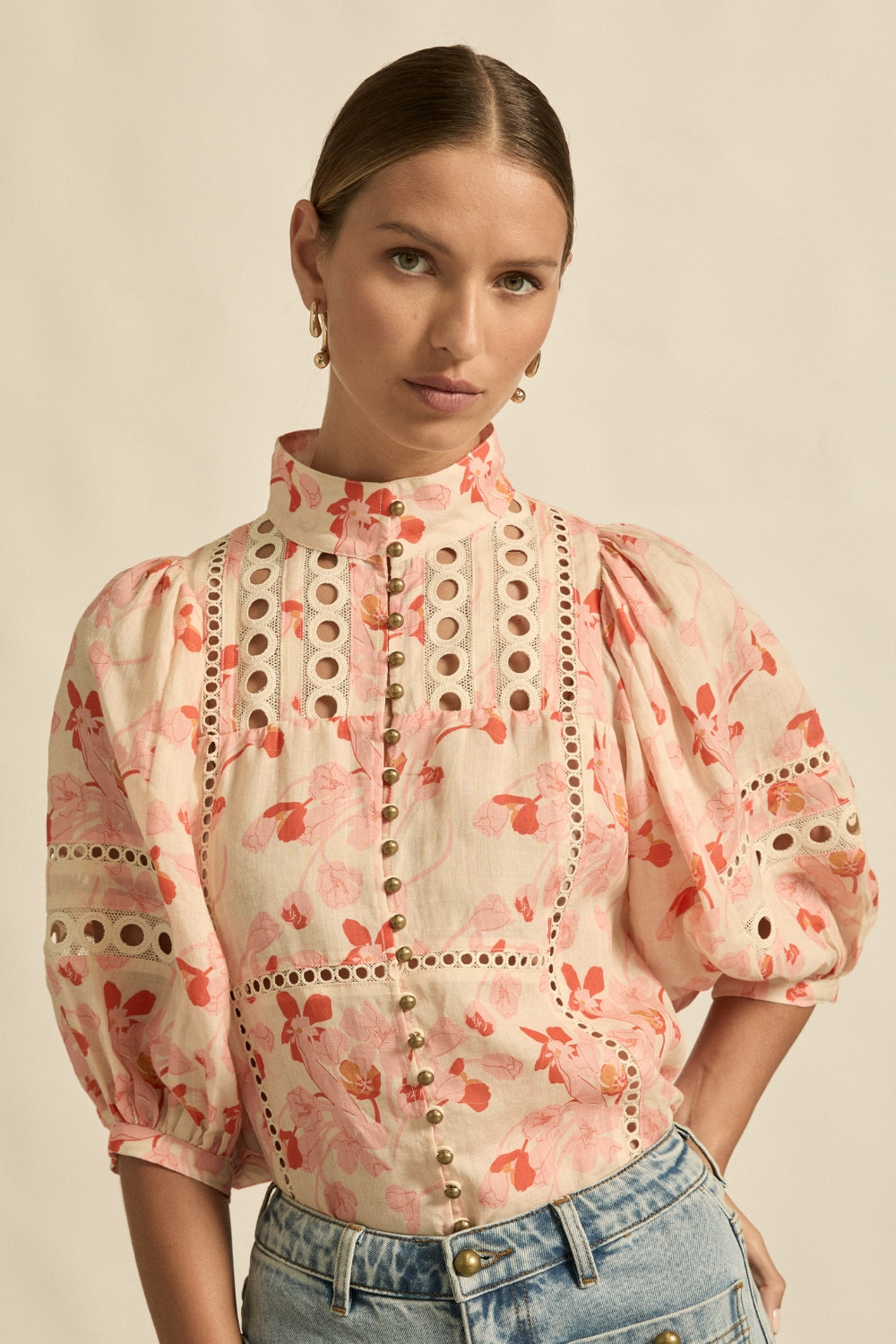ZOE KRATZMANN CABARET TOP CHERRY TULIP
