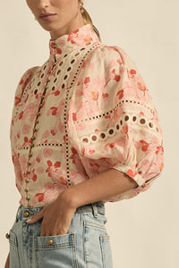 ZOE KRATZMANN CABARET TOP CHERRY TULIP