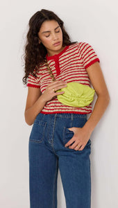 MINK PINK CHLOE STRIPE KNIT TEE