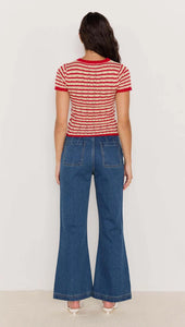 MINK PINK CHLOE STRIPE KNIT TEE