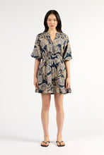 Load image into Gallery viewer, TUESDAY CRESCENT MINI DRESS NAVY PAISLEY
