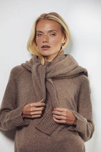 Load image into Gallery viewer, MARLOW CASHMERE FUNNEL NECK HAZELNUT
