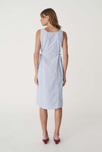 Load image into Gallery viewer, ROWIE DANDY MIDI DRESS BLUE STRIPE
