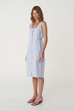 Load image into Gallery viewer, ROWIE DANDY MIDI DRESS BLUE STRIPE
