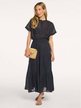 Load image into Gallery viewer, LOLLYS LAUNDRY DIAMOND MAXI SKIRT WASHED BLACK
