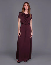 Load image into Gallery viewer, STORM DRAPE FRONT MAXI DRESS RAISIN

