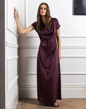 Load image into Gallery viewer, STORM DRAPE FRONT MAXI DRESS RAISIN
