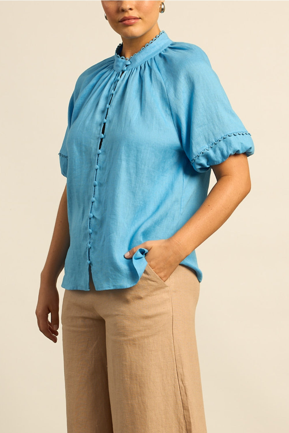 ZOE KRATZMANN DRIFT TOP BAY BLUE