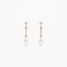 Load image into Gallery viewer, BY CHARLOTTE SILVER EMBRACE STILLNESS PEARL DROP EARRING
