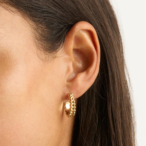 BY CHARLOTTE GOLD INTERWINED LARGE HOOPS