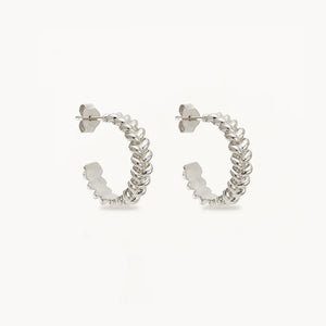 BY CHARLOTTE SILVER INTERWINED LARGE HOOPS