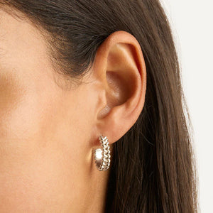 BY CHARLOTTE SILVER INTERWINED LARGE HOOPS