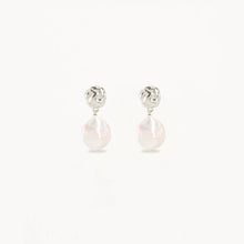 Load image into Gallery viewer, SILVER ENDLESS GRACE PEARL DROP EARRING
