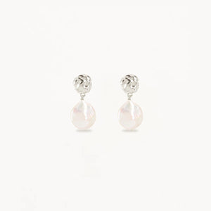 SILVER ENDLESS GRACE PEARL DROP EARRING