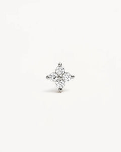 BY CHARLOTTE SILVER CRYSTAL BLOOM STUD EARRINGS