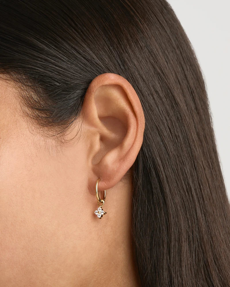 BY CHARLOTTE GOLD CRYSTAL BLOOM HOOPS