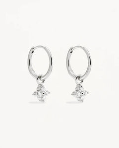 BY CHARLOTTE SILVER CRYSTAL BLOOM HOOPS