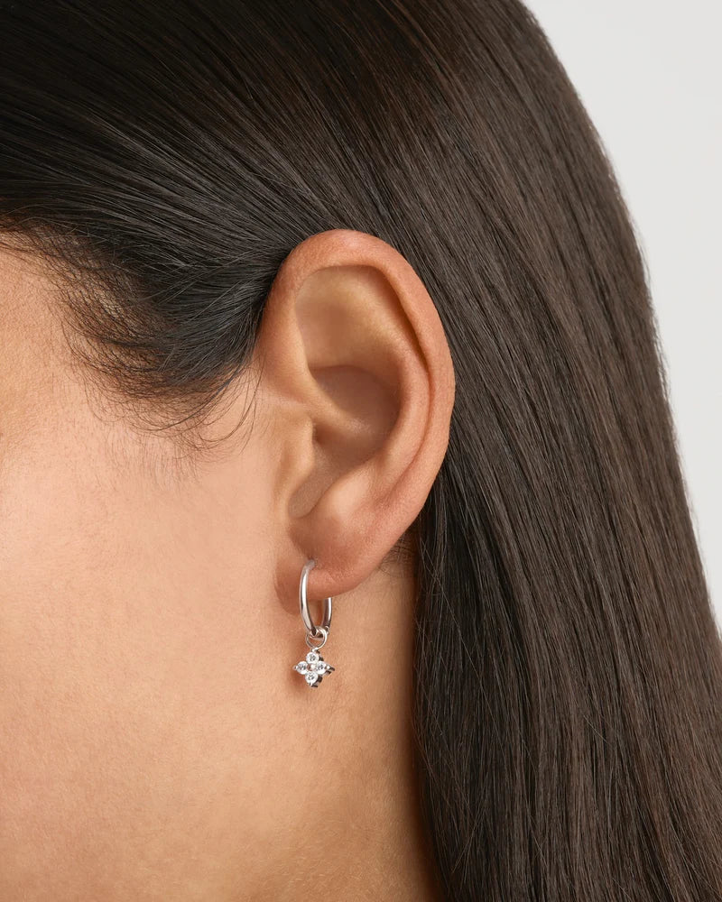 BY CHARLOTTE SILVER CRYSTAL BLOOM HOOPS