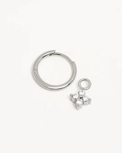 Load image into Gallery viewer, BY CHARLOTTE SILVER CRYSTAL BLOOM HOOPS

