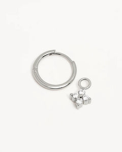 BY CHARLOTTE SILVER CRYSTAL BLOOM HOOPS