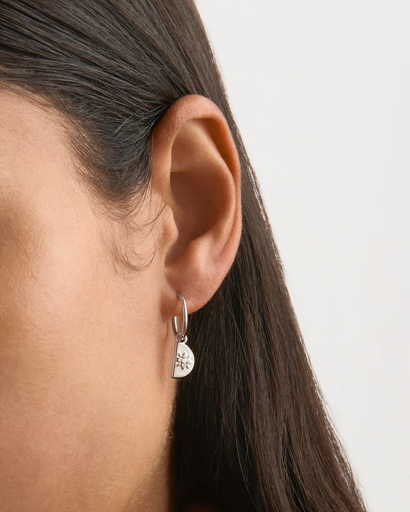BY CHARLOTTE SILVER LOTUS HOOPS (NEW)