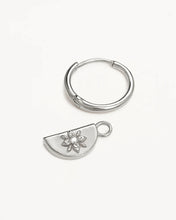 Load image into Gallery viewer, BY CHARLOTTE SILVER LOTUS HOOPS (NEW)

