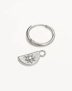 BY CHARLOTTE SILVER LOTUS HOOPS (NEW)