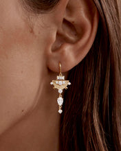 Load image into Gallery viewer, BY CHARLOTTE GOLD LOTUS RAIN THREAD EARRINGS
