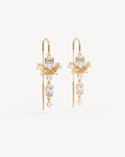 Load image into Gallery viewer, BY CHARLOTTE GOLD LOTUS RAIN THREAD EARRINGS
