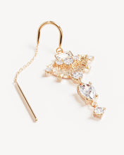 Load image into Gallery viewer, BY CHARLOTTE GOLD LOTUS RAIN THREAD EARRINGS

