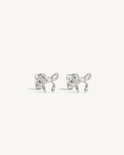 Load image into Gallery viewer, BY CHARLOTTE SILVER FOREVER MORE BOW STUD EARRING
