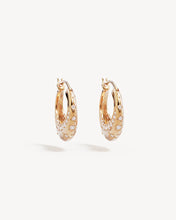 Load image into Gallery viewer, BY CHARLOTTE GOLD MY MOON AND STARS HOOPS
