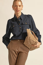 Load image into Gallery viewer, ZOE KRATZMANN RESONATE TOP DARK DENIM
