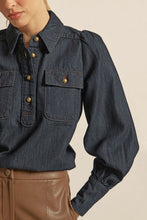 Load image into Gallery viewer, ZOE KRATZMANN RESONATE TOP DARK DENIM

