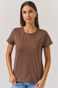 TUESDAY ESSENTIAL TEE CHOCOLATE