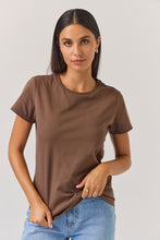 Load image into Gallery viewer, TUESDAY ESSENTIAL TEE CHOCOLATE

