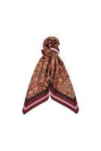 Load image into Gallery viewer, KAREN WALKER PAISLEY CLASSIC SILK SCARF BURGUNDY MULTI
