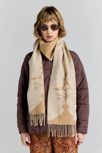 Load image into Gallery viewer, KAREN WALKER WEATHER SHOP JACQUARD SCARF CREAM/TAN
