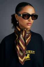 Load image into Gallery viewer, KAREN WALKER UNICORN CLASSIC SILK SCARF CHOCOLATE MULTI
