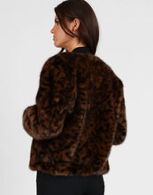 Load image into Gallery viewer, STORM FAUX ANIMAL PRINT BOMBER JACKET
